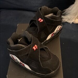 Jordan Kids Black and White Sneakers